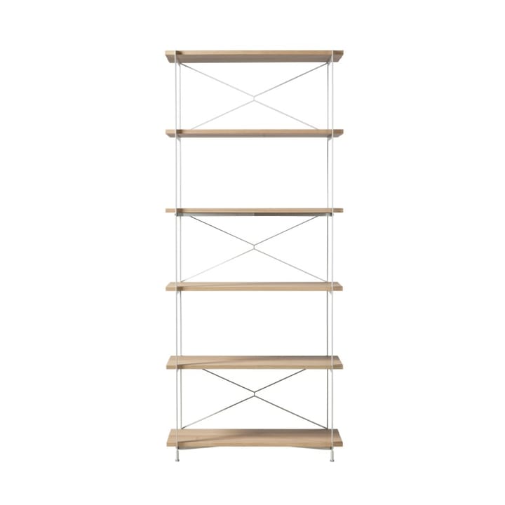 A91 Nordhavn shelving system - Oak nature lacquered Silk Grey HS - FDB Møbler