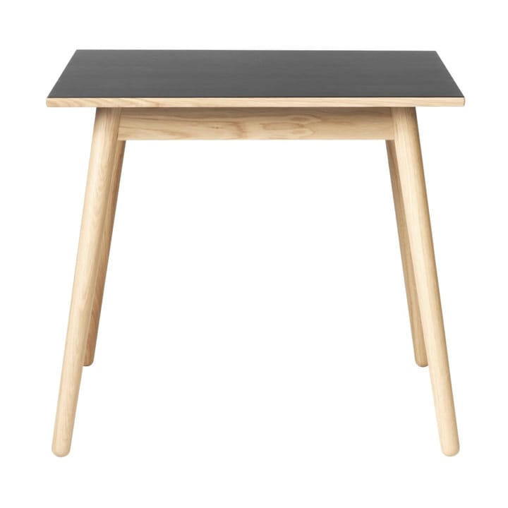 C35A dining table 82x82 cm, Black-oak nature lacquered FDB Møbler