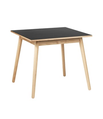 C35A dining table 82x82 cm - Black-oak nature lacquered - FDB Møbler