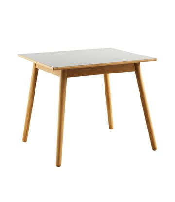 C35A dining table 82x82 cm - Light grey-oak nature lacquered - FDB Møbler