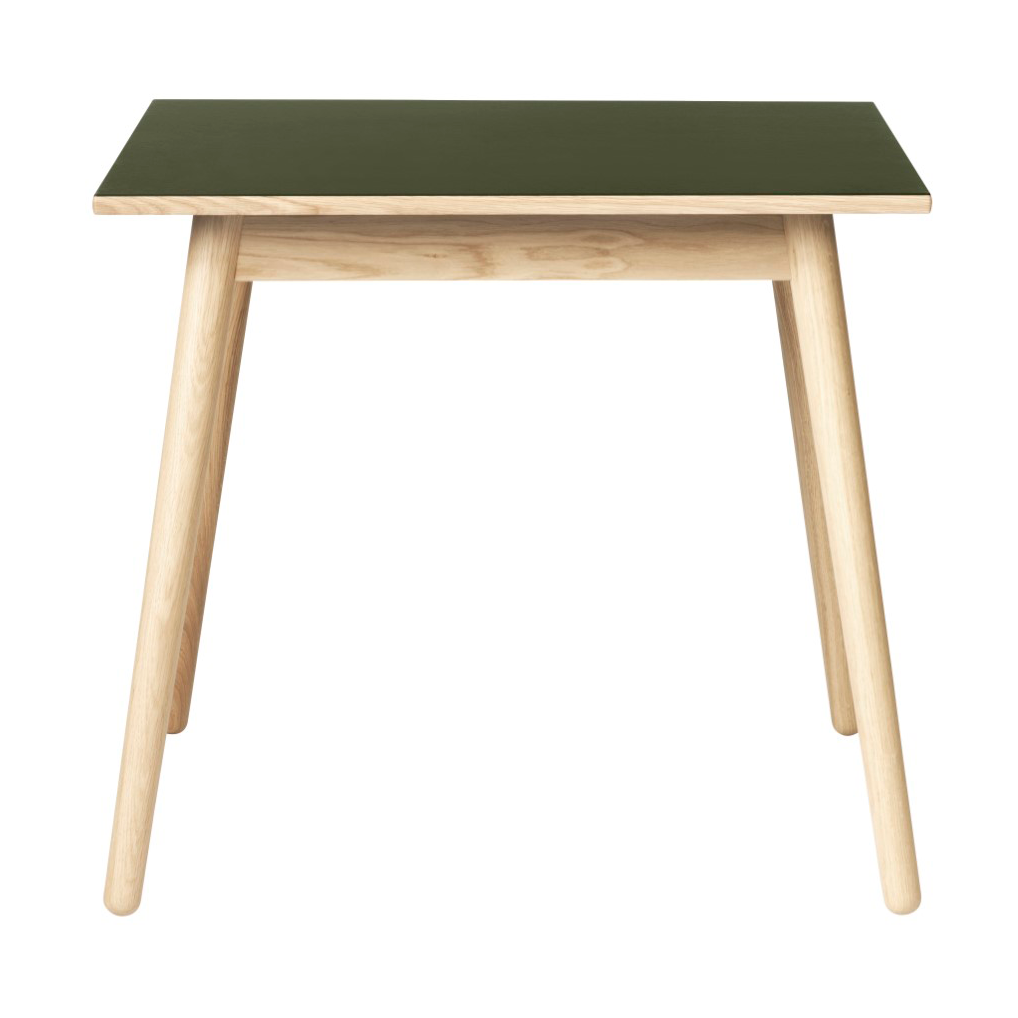 FDB Møbler C35A dining table 82x82 cm Olive green-oak nature lacquered