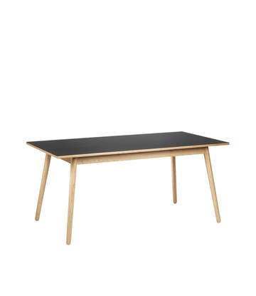 C35B dining table 82x160 cm - Black-oak nature lacquered - FDB Møbler