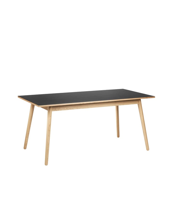 C35B dining table 82x160 cm, Black-oak nature lacquered FDB Møbler