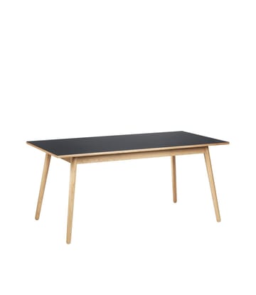 C35B dining table 82x160 cm - Dark grey-oak nature lacquered - FDB Møbler