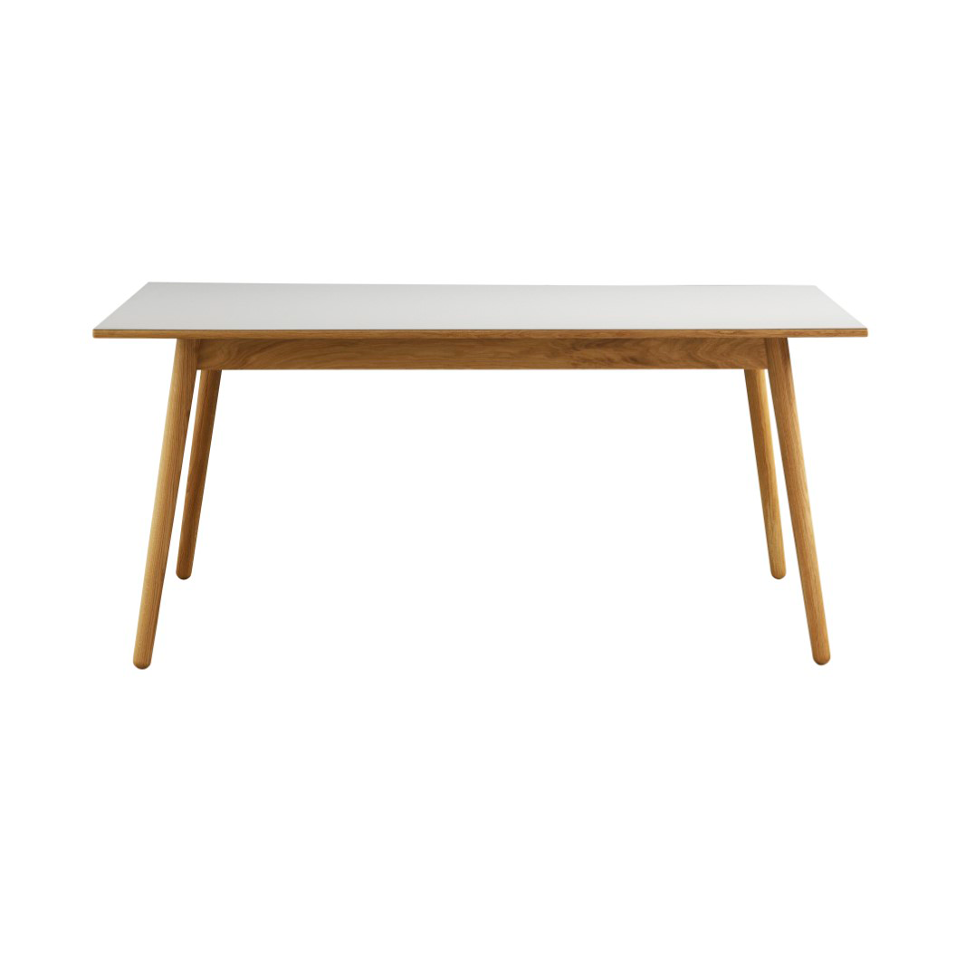 FDB Møbler C35B dining table 82x160 cm Light grey-oak nature lacquered