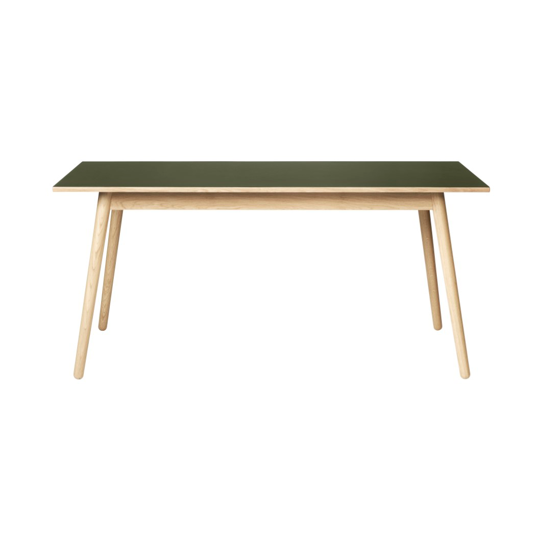 FDB Møbler C35B dining table 82x160 cm Olive green-oak nature lacquered