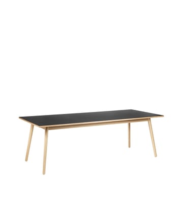 C35C dining table 95x220 cm - Black-oak nature lacquered - FDB Møbler