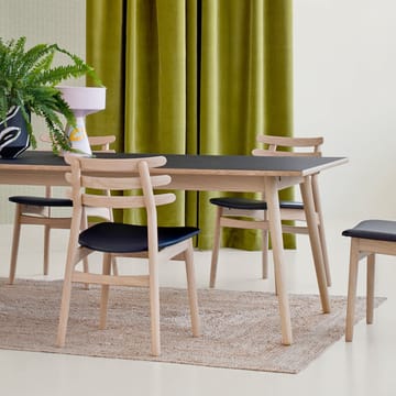 C35C dining table 95x220 cm - Black-oak nature lacquered - FDB Møbler