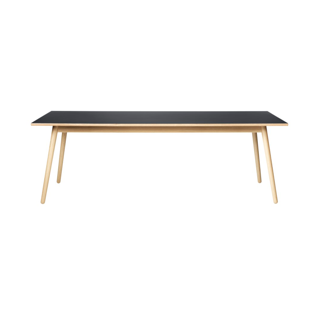 FDB Møbler C35C dining table 95x220 cm Dark grey-oak nature lacquered