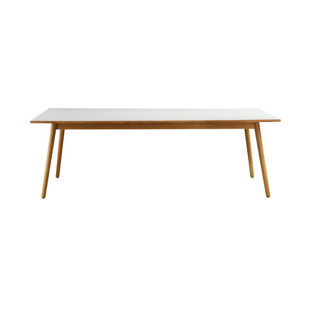 FDB Møbler C35C dining table 95x220 cm Light grey-oak nature lacquered