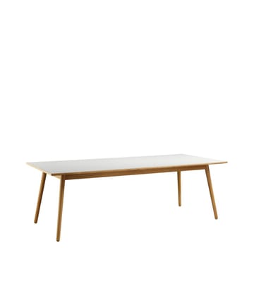 C35C dining table 95x220 cm - Light grey-oak nature lacquered - FDB Møbler