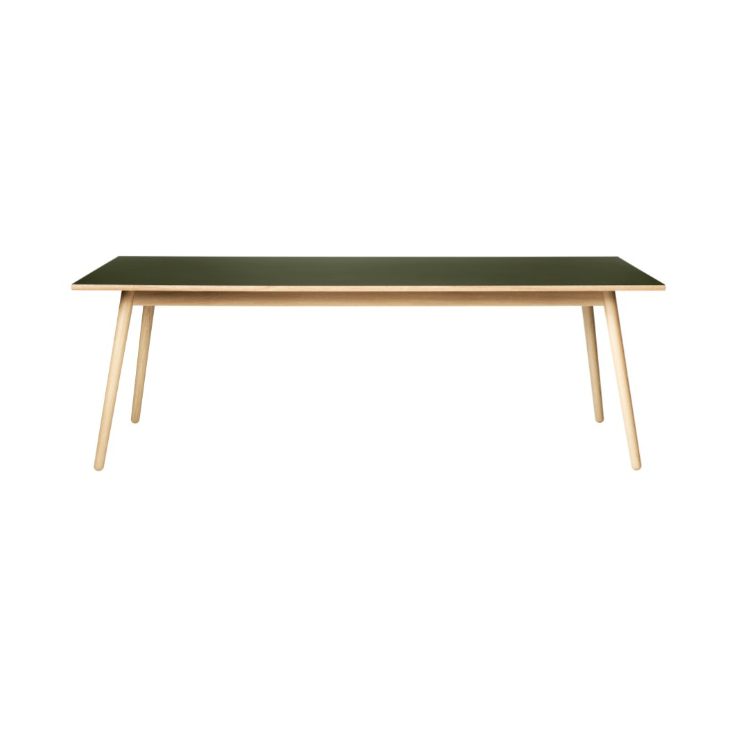 FDB Møbler C35C dining table 95x220 cm Olive green-oak nature lacquered