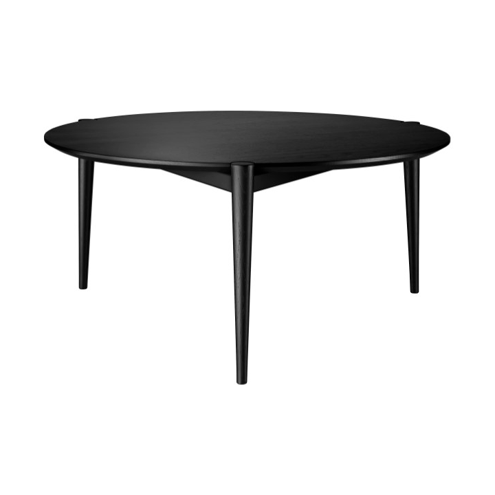 FDB Møbler D102 Søs coffee table Ø85 cm Oak black painted