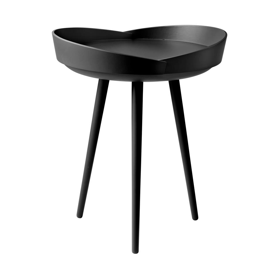 FDB Møbler D106 Bakkedal tray table Ø38 cm Beech black painted