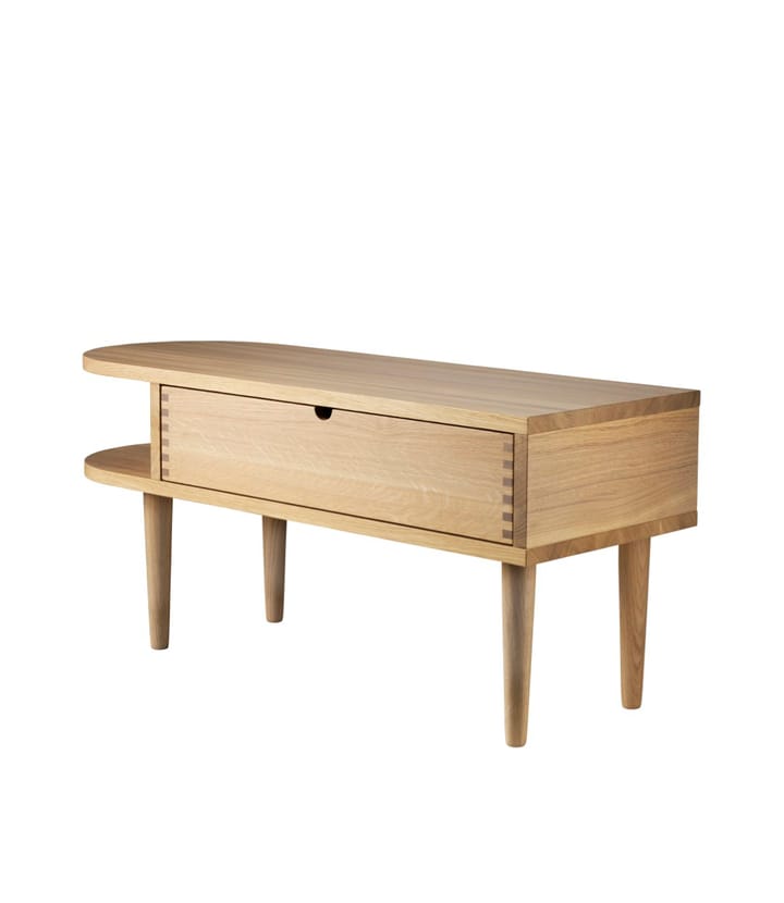 F24 Radius bench - Oak nature lacquered 35x90 cm - FDB Møbler