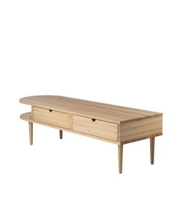 F24 Radius bench - Oak nature lacquered 45x145 cm - FDB Møbler