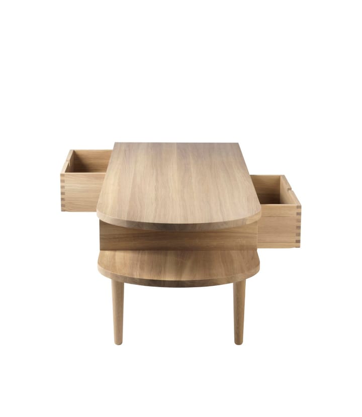 F24 Radius bench, Oak nature lacquered 45x145 cm FDB Møbler