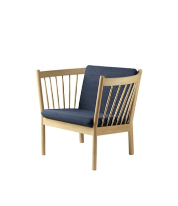 J146 armchair - Oak nature lacquered-dark blue - FDB Møbler