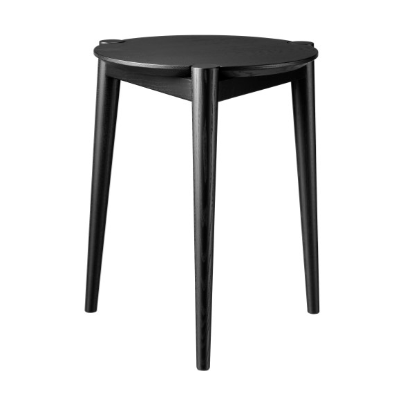 FDB Møbler J160 stool 35 cm Oak black painted