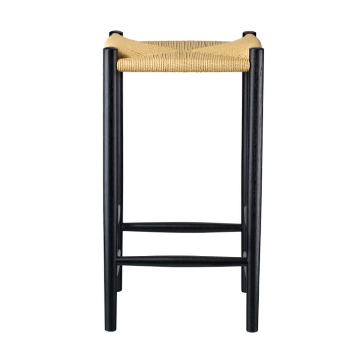 J164C Counter Squared bar stool, Oak black painted-nature FDB Møbler