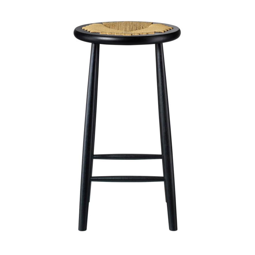 FDB Møbler J165C Counter Round bar stool Oak black painted-nature