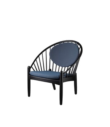 J166 Jørna chair - Oak black painted-dark blue - FDB Møbler