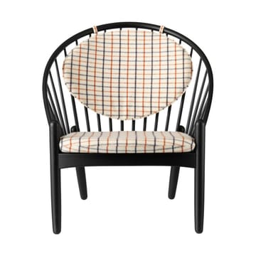 J166 Jørna chair - Oak black painted-red diced - FDB Møbler