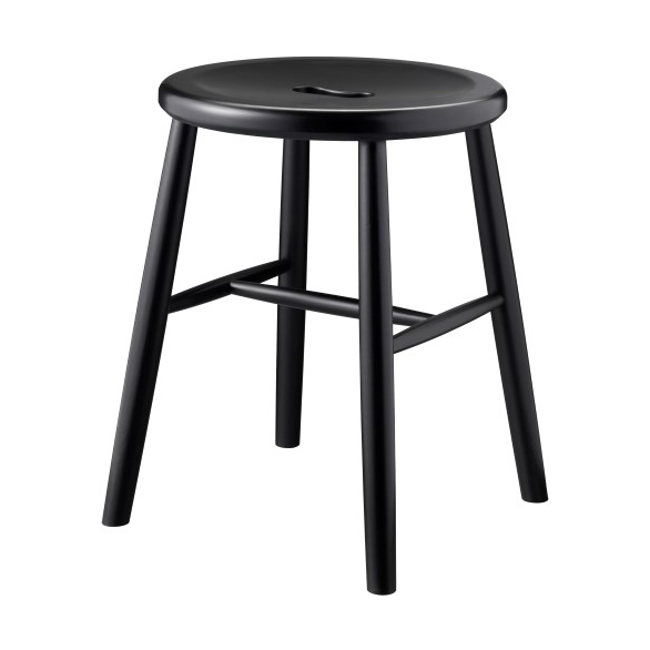 FDB Møbler J27 stool Beech black painted