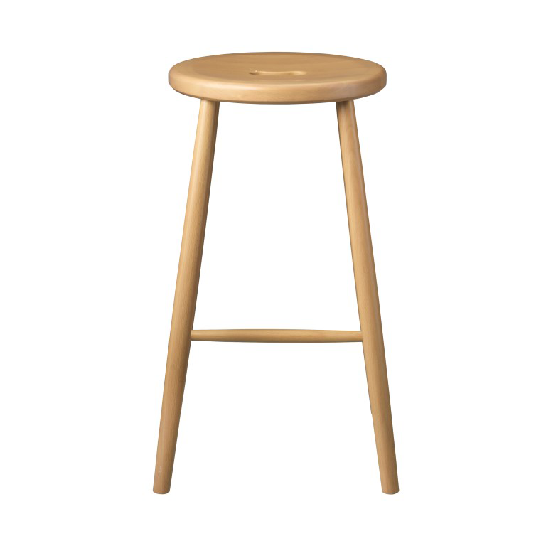 FDB Møbler J27C Counter bar stool Beech nature lacquered