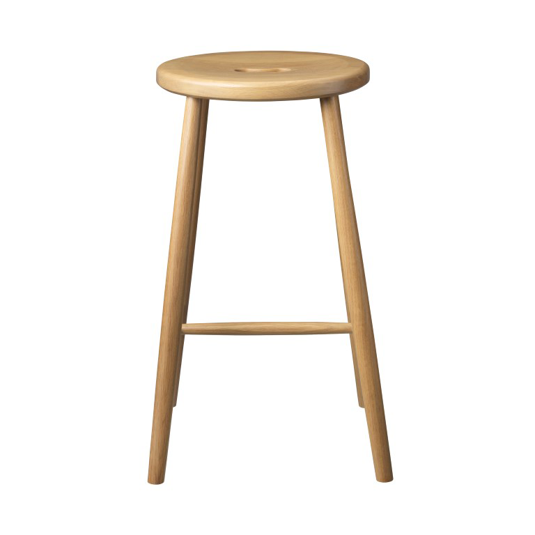 FDB Møbler J27C Counter bar stool Oak nature lacquered