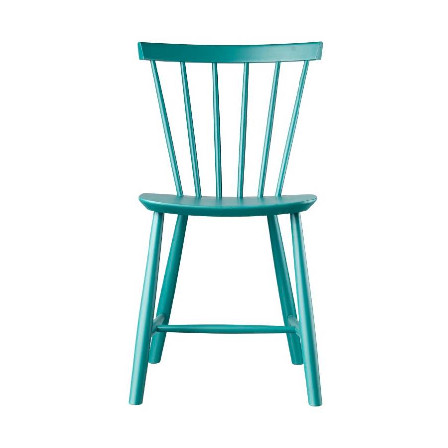 FDB Møbler J46 chair Beech ptroleum blue painted