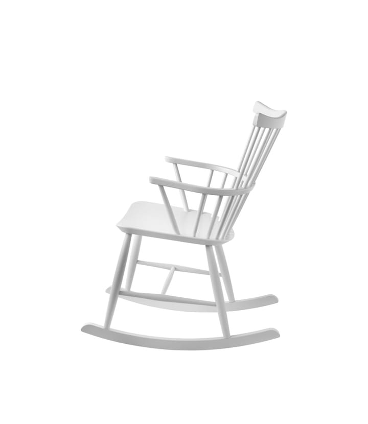 J52G rocking chair, Beech white painted FDB Møbler