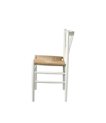 J80 chair - Beech white painted-nature - FDB Møbler