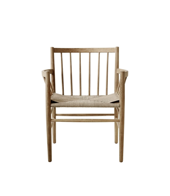 J81 chair with arms - Oak nature lacquered-nature - FDB Møbler