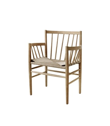 J81 chair with arms - Oak nature lacquered-nature - FDB Møbler