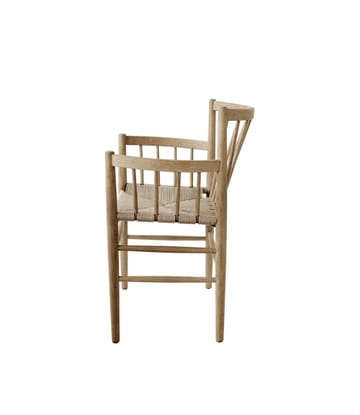 J81 chair with arms - Oak nature lacquered-nature - FDB Møbler