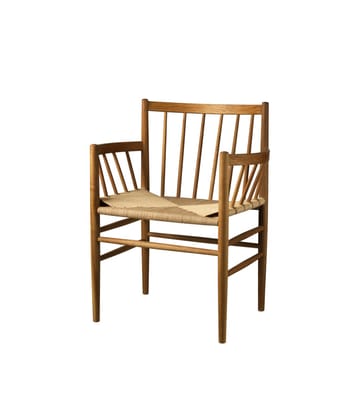 J81 chair with arms - Smoked oak oiled-nature - FDB Møbler