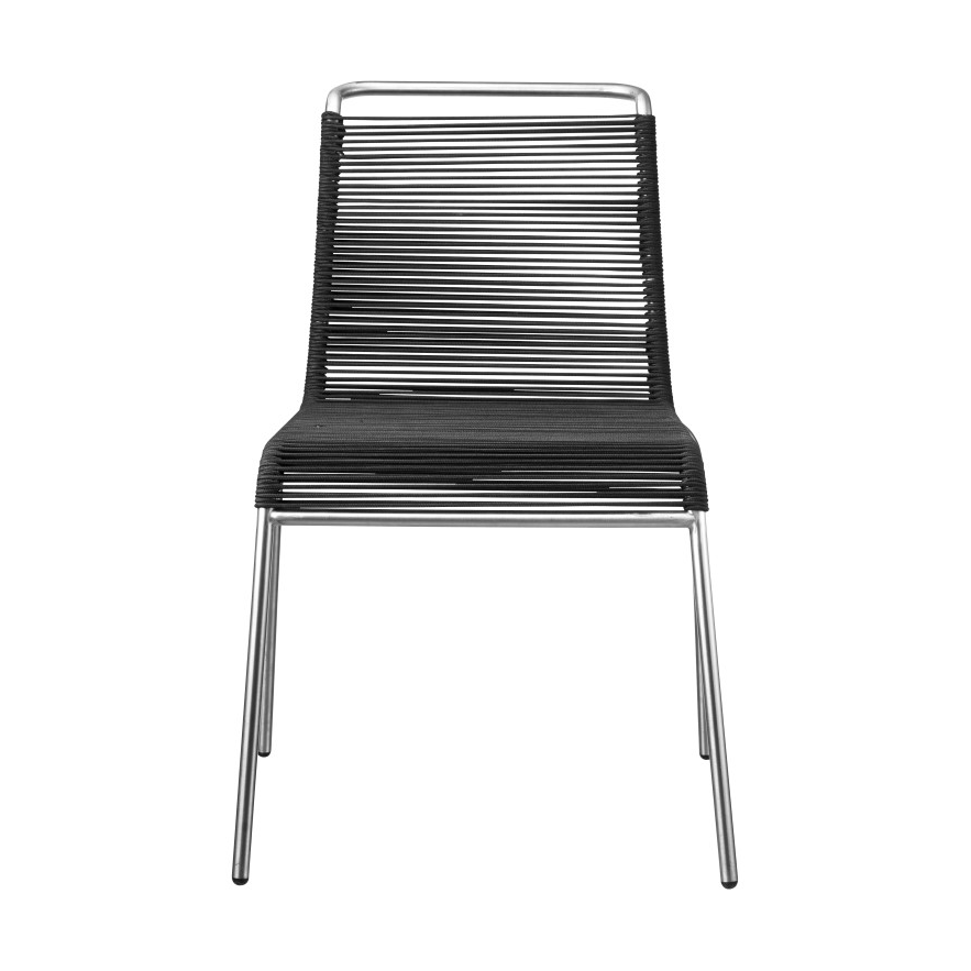 FDB Møbler M20 Teglgård Cord Chair Black-stainless steel