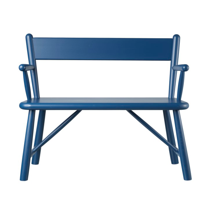 FDB Møbler P11 children's bench Beech blue painted