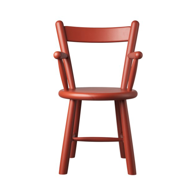 FDB Møbler P9 children's chair Beech red painted