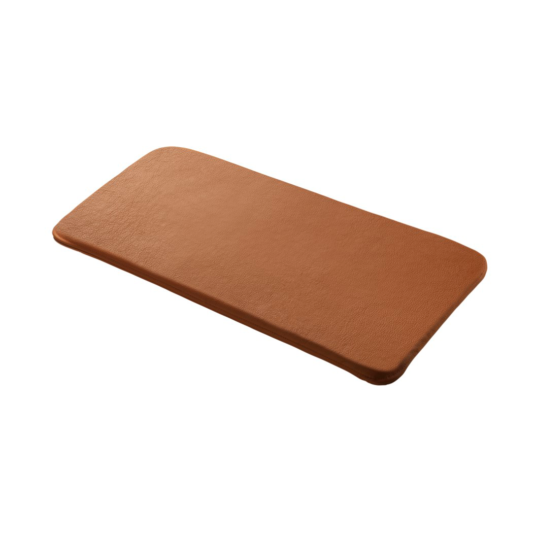 FDB Møbler R6 Radius seat cushion 33x65 cm Cognac leather