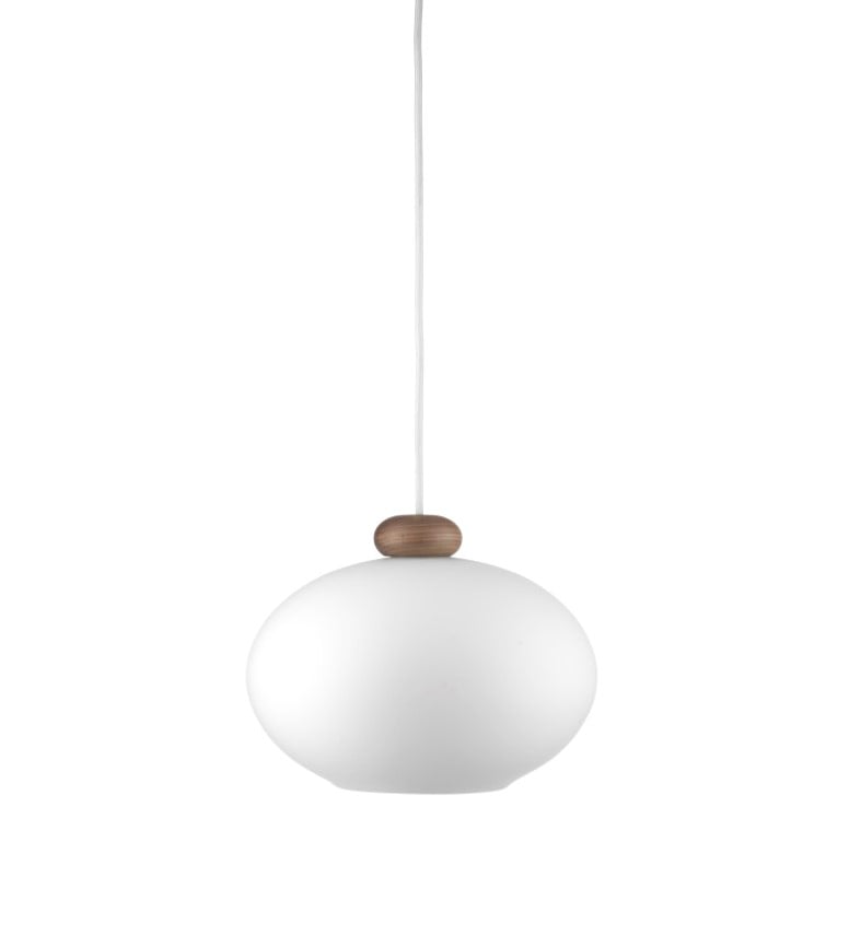 FDB Møbler U2 Hiti pendant lamp Opal-walnut nature lacquered