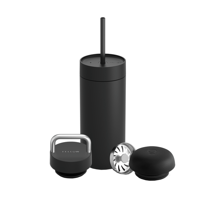 Carter Move thermos mug 3-in-1 lid set, Matte black Fellow