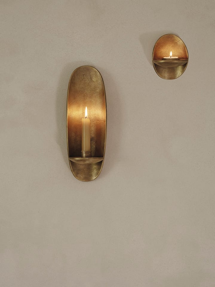 Agapé wall-mounted candlestick - Brass finish - ferm LIVING