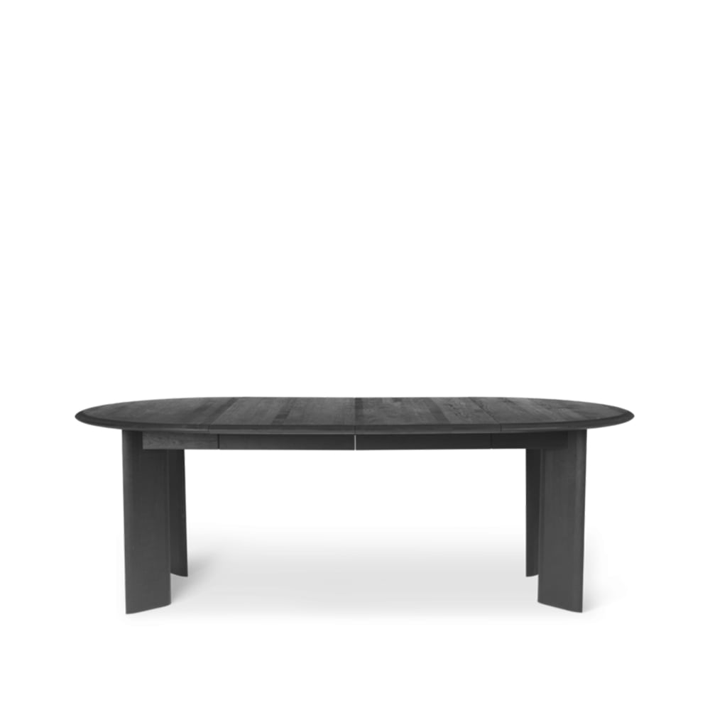 ferm LIVING Bevel Extendable dining table Oak black oiled. incl. 2 st additional discs á 50cm