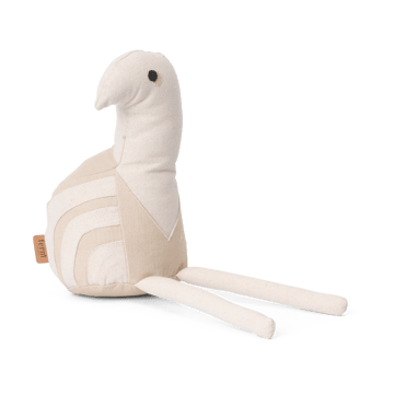 Birdy Teddy stuffed animal - Natural-Off-white - Ferm Living