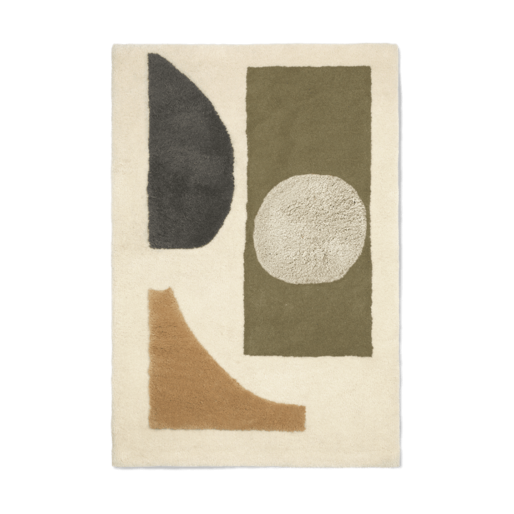 Bloco tufted rug - Green-off white, 120x180 cm - ferm LIVING