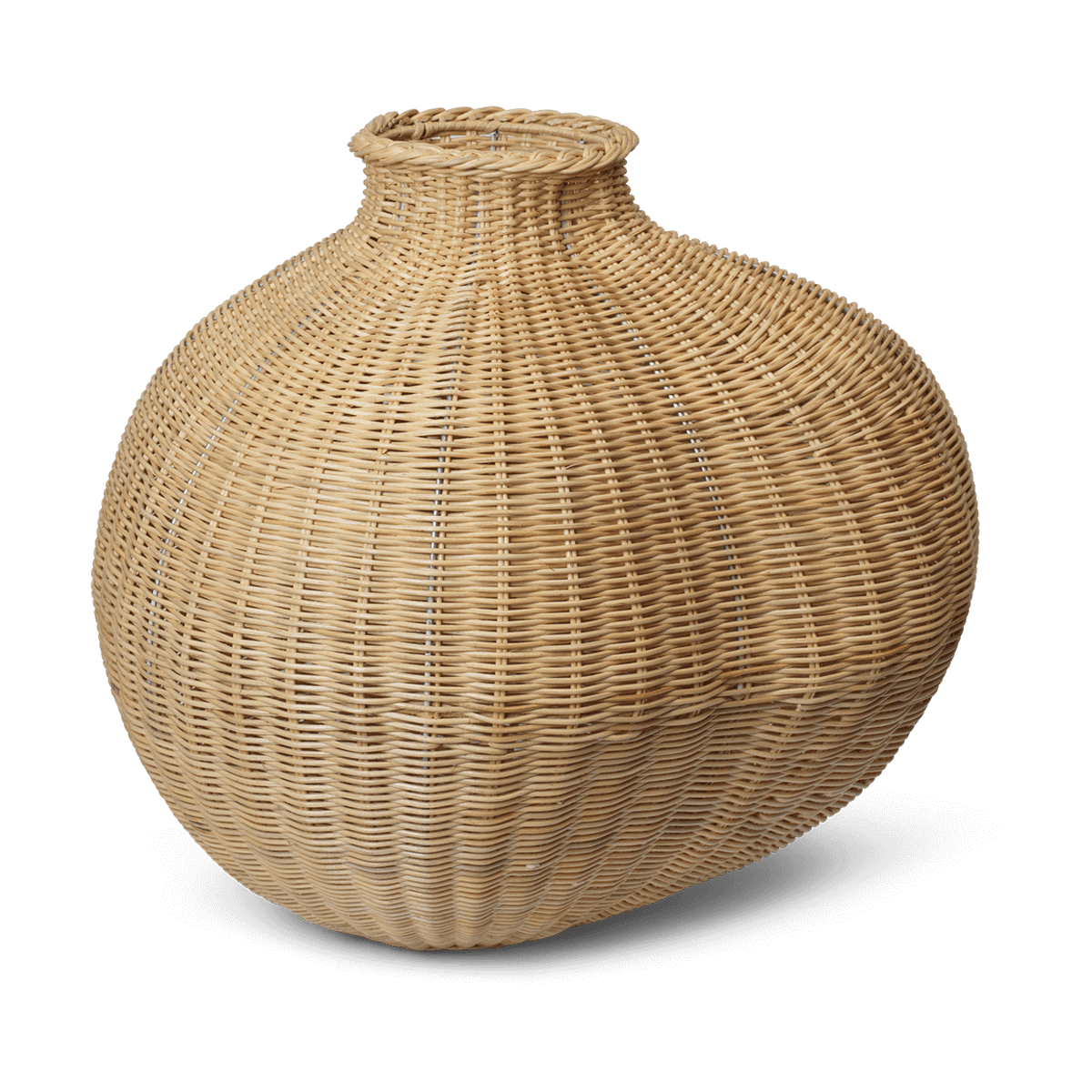 ferm LIVING Bola braided floor vase Natural