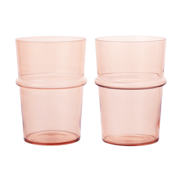 Boya drinking glass tall 45 cl 2-pack - Blush - Ferm Living