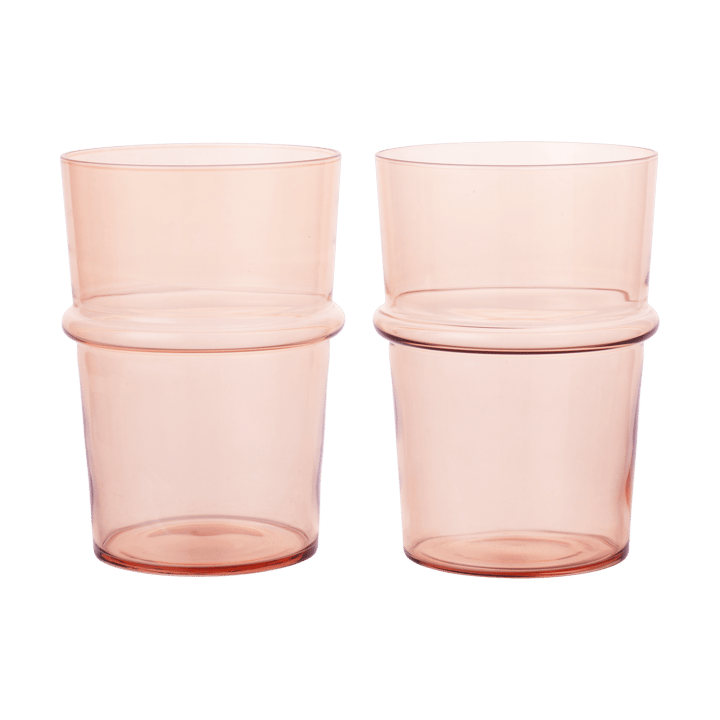 Boya drinking glass tall 45 cl 2-pack - Blush - Ferm Living